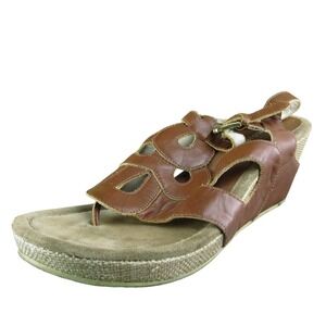 Donald Pliner Golda Women‎ Gladiator Sandal Shoes Size 8.5 Medium Brown Leather